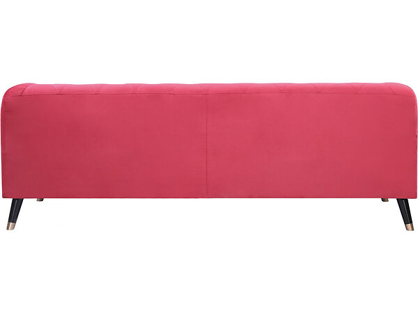 HABITAT ET JARDIN - Canapé fixe en velours "Gloria" - 216 x 86 x 76 cm - 3 places - Rouge - large
