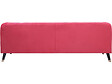 HABITAT ET JARDIN - Canapé fixe en velours "Gloria" - 216 x 86 x 76 cm - 3 places - Rouge - vignette