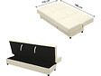 HABITAT ET JARDIN - Canapé Clic-Clac "Enzo" - 186 x 80 x 87 cm - 3 places - Beige - vignette