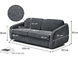 HABITAT ET JARDIN - Canapé lit convertible express en tissu texturé "Laurie" - 202 x 107 x 85 cm - vignette