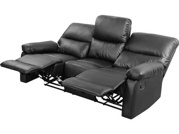 HABITAT ET JARDIN - Canapé relax "Lincoln" - 197 x 89 x 103 cm - 3 places - Gris - large
