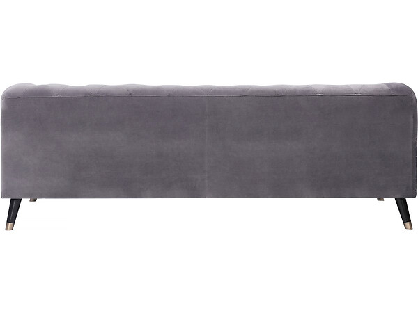 HABITAT ET JARDIN - Canapé fixe en velours "Gloria" - 216 x 86 x 76 cm - 3 places - Gris - large