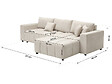 HABITAT ET JARDIN - Canapé d'angle convertible style bubble tissu chenille "George" 4 places - Beige - vignette