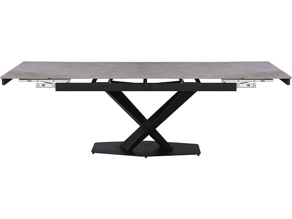 HABITAT ET JARDIN - Table à manger extensible en céramique 6 à 10 personnes "Silence" - Gris marbré - large