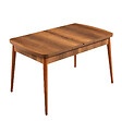 HABITAT ET JARDIN - Table à Manger Extensible en bois "Barok" - 170 x 78 x 80 cm - Noyer - vignette