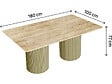 HABITAT ET JARDIN - Table à manger ovale en bois "Zénith" - 180 cm - 8 places - Beige - vignette