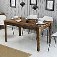 HABITAT ET JARDIN - Table de repas en bois "Milan500" - 145 x 88 x 75 cm - Marron - vignette