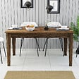 HABITAT ET JARDIN - Table de repas en bois "Milan500" - 145 x 88 x 75 cm - Marron - vignette