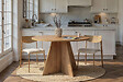 HABITAT ET JARDIN - Table à manger en bois "Virella" - 120 x 120 x 75 cm - Chêne Saphir - vignette