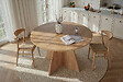 HABITAT ET JARDIN - Table à manger en bois "Virella" - 120 x 120 x 75 cm - Chêne Saphir - vignette