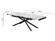 HABITAT ET JARDIN - Table à manger extensible en céramique 6 à 10 personnes "Celeste" - Blanc marbré gris - vignette