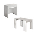 HABITAT ET JARDIN - Table repas extensible en bois "Nivo" - 80 x 44 x 76 cm - Blanc - vignette