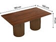 HABITAT ET JARDIN - Table à manger ovale en bois "Zénith" - 180 cm - 8 places - Marron - vignette