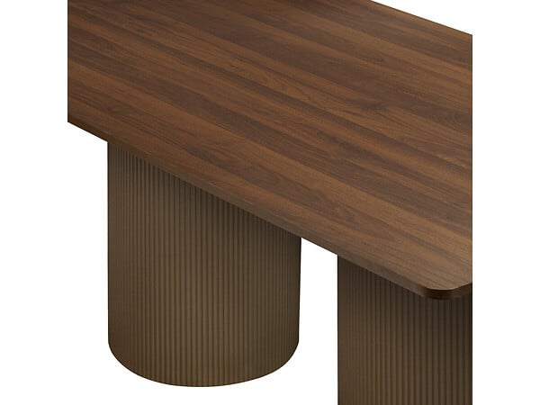 HABITAT ET JARDIN - Table à manger ovale en bois "Zénith" - 180 cm - 8 places - Marron - large