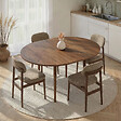 HABITAT ET JARDIN - Table à manger extensible en bois "Viona" 100 x 100 x 75 cm - Barok Walnut - vignette