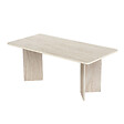 HABITAT ET JARDIN - Table à manger en bois "Linza" 180 x 90 x 75 cm - Travertin - vignette