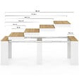 ID MARKET - Table console extensible ORLANDO 10 personnes 235 cm bois blanc et façon hêtre - vignette