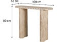 HABITAT ET JARDIN - Table console travertin en céramique "Alba" - 100 x 30 x 80 cm - Marron - vignette