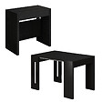 HABITAT ET JARDIN - Table repas extensible en bois "Nivo" - 80 x 44 x 76 cm - Noir - vignette