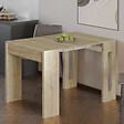 HABITAT ET JARDIN - Table repas extensible en bois "Nivo" - 80 x 44 x 76 cm - Beige - vignette