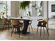 HABITAT ET JARDIN - Table à manger extensible en céramique - 160/240 cm - 6 à 10 personnes "Nova" - Gris marbré - vignette
