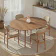HABITAT ET JARDIN - Table à manger extensible en bois "Viona" 100 x 100 x 75 cm - Le chêne de Kafka - vignette
