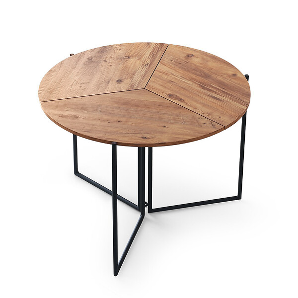 HABITAT ET JARDIN - Table à manger en bois "Yaprak" - 100 x 100 x 72 cm - Pin atlantique - large