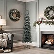 VIDAXL - vidaXL Sapin de Noël artificiel mince avec support Vert 180 cm PVC - vignette