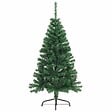 VIDAXL - vidaXL Sapin de Noël artificiel moitié avec support vert 150 cm PVC - vignette