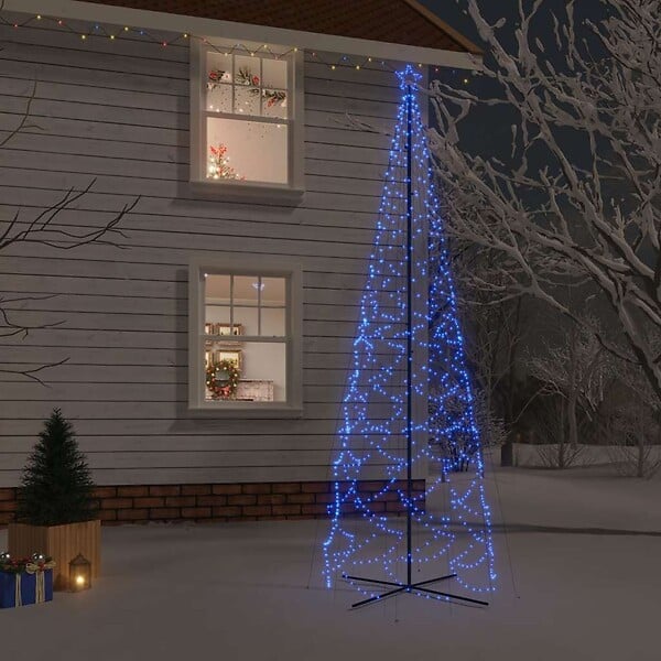 VIDAXL - vidaXL Arbre de Noël cône 1400 LED Bleues 160x500 cm - large