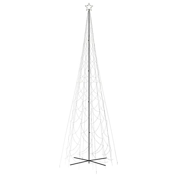 VIDAXL - vidaXL Arbre de Noël cône 3000 LED Blanc chaud 230x800 cm - large
