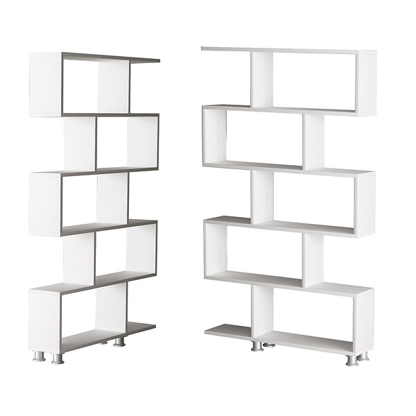 HABITAT ET JARDIN - Bibliothèque en bois "Nilüfer" - 90 x 20 x 156 cm - Blanc - large
