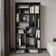 HABITAT ET JARDIN - Bibliothèque en bois "Nicola" - 90 x 30 x 180 cm - Gris anthracite - vignette