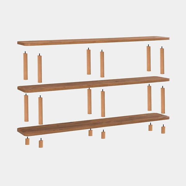 HABITAT ET JARDIN - Bibliothèque en bois "Zen" - 180 x 35 x 75 cm - Marron - large