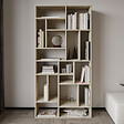 HABITAT ET JARDIN - Bibliothèque en bois "Nicola" - 90 x 30 x 180 cm - Travertin - vignette