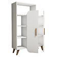 HABITAT ET JARDIN - Meuble avec étagère en bois "Form" - 90 x 32 x 132 cm - Blanc - vignette