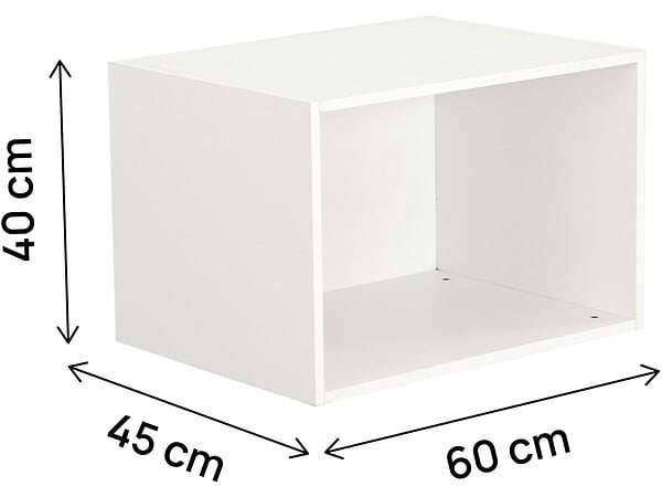 HABITAT ET JARDIN - Module surélévation de dressing en bois "Opéra" - 60 x 45 x 40 cm - Blanc - large
