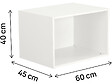HABITAT ET JARDIN - Module surélévation de dressing en bois "Opéra" - 60 x 45 x 40 cm - Blanc - vignette