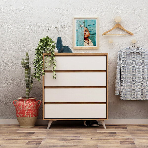 HABITAT ET JARDIN - Commode en bois "Suvera" - 70 x 40 x 86 cm - Beige - large