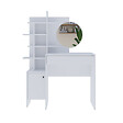 HABITAT ET JARDIN - Table de maquillage en bois "Mup" 105 x 35 x 151 cm - Blanc - vignette