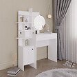 HABITAT ET JARDIN - Table de maquillage en bois "Mup" 105 x 35 x 151 cm - Blanc - vignette