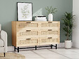 HABITAT ET JARDIN - Commode en bois et cannage "Harrison" - 120 x 40 x 75 cm - Beige - vignette