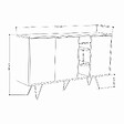 HABITAT ET JARDIN - Buffet en bois "Clara" - 142 x 36 x 83 cm - Grès - vignette