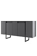 HABITAT ET JARDIN - Buffet en bois "Luxe" - 160 x 35 x 80 cm - Gris anthracite - vignette