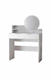 HABITAT ET JARDIN - Coiffeuse avec miroir en bois "Harmony Mini Round" - 90 x 40 x 133 cm - Blanc - vignette