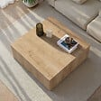 HABITAT ET JARDIN - Table Basse en MDF "Prizma" - 90 x 90 x 35 cm - Chêne Saphir - vignette