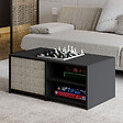 HABITAT ET JARDIN - Table basse en bois "Gord" - 90 x 45 x 44 cm - Gris anthracite - vignette