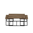 HABITAT ET JARDIN - Table gigogne (3 pièces) en bois "Levada" - 90 x 60 x 42 cm - Noyer - vignette