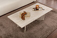 HABITAT ET JARDIN - Table basse en bois "Sabin" - 60 x 119 x 40 cm - Travertin - vignette