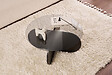 HABITAT ET JARDIN - Table basse en bois "Aeris" - 75 x 75 x 35 cm - Bois NoirTransparent - vignette